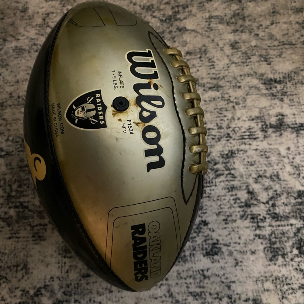 Wilson Black and Gold Oakland Raiders Football - Picture 4 of 5